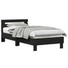 vidaXL Ramka ł&oacute;żka Czarny Dąb 203 x 95 x 70 cm Drewno inżynieryjne