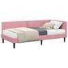 vidaXL Rama Ł&oacute;żka Narożnego z Materacem 2 szt. r&oacute;żowy 90 x 190 cm