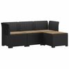 vidaXL Sofa ogrodowa dla 4 os&oacute;b z poduszkami w stylu rattanowym PP