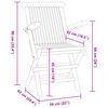 vidaXL 5-cz. zestaw składanych mebli ogrodowych, lite drewno tekowe