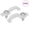 vidaXL Klipsy LED Strip 23,8 mm 2 szt. przezroczysty Plastik i żelazo