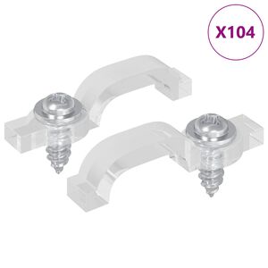vidaXL Klipsy LED Strip 23,8 mm 2 szt. przezroczysty Plastik i żelazo