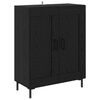 vidaXL Highboard Czarny Dąb 69,5 x 34 x 180 cm Materiał drewnopochodny