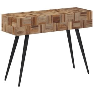 vidaXL Stolik konsolowy, 110x34x80 cm, drewno tekowe z odzysku