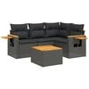 vidaXL Patio Sofa Set 5-osobowe Black