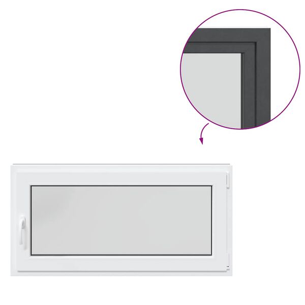 vidaXL Okno piwniczne RISOR 120x60 cm uchylno-rozwierne DIN prawe