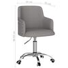 vidaXL Obrotowe krzesło biurowe, ciemnoszare, tapicerowane tkaniną