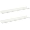 vidaXL P&oacute;łka wisząca 2 pcs Biały 60 x 8,5 x 2,5 cm Stal
