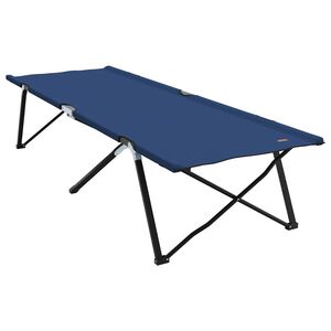 vidaXL Składane Ł&oacute;żko Kempingowe Niebieski 206 x 76 x 74 cm