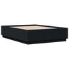 vidaXL Rama łóżka, czarna, 135x190 cm, materiał drewnopochodny