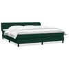 vidaXL Ł&oacute;żko typu Box Spring z materacami Ciemnozielone 180x220 cm