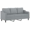 vidaXL 3-osobowa sofa z poduszkami, jasnoszara, 180 cm, tkanina