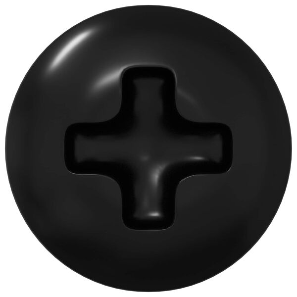 vidaXL Śruby osłonowe 12 pcs Czarny M4 x 10 mm Żelazo