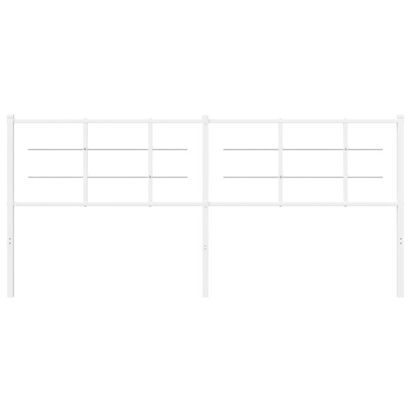 vidaXL Metalowe wezgłowie, białe, 200 cm