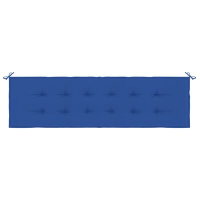 vidaXL Poduszka na ławkę ogrodową, niebieska, 180x50x3 cm, tkanina