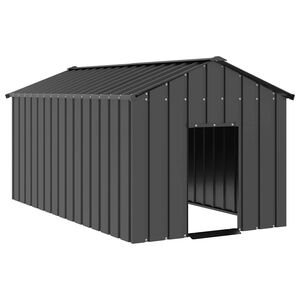 vidaXL Buda dla psa z dachem, 114x202x101 cm, stal galwanizowana