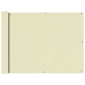 vidaXL Parawan balkonowy z tkaniny oxford 90x400 cm kremowy