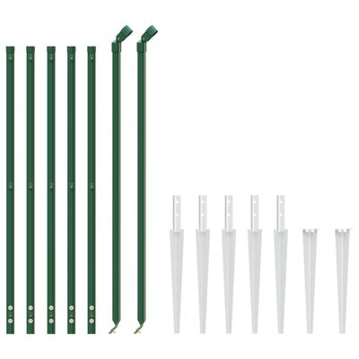 vidaXL Ogrodzenie z siatki, z kotwami, zielone, 1x10 m