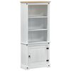vidaXL Highboard Biały 74 x 38 x 170 cm Lite drewno sosnowe