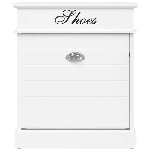 vidaXL Szafka na buty, biała, 50 x 28 x 58 cm, drewno paulownia