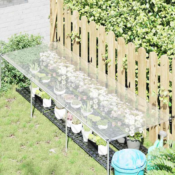 vidaXL Przezroczysta plandeka z oczkami 1x3 m Polietylen