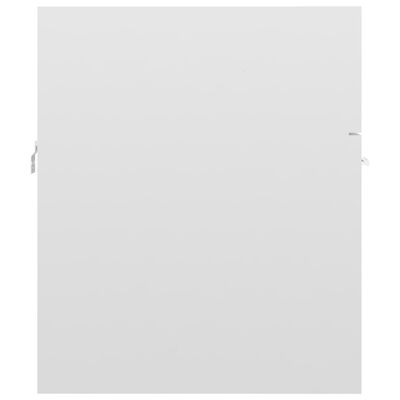 vidaXL Szafka pod umywalkę, biała, wysoki połysk, 41x38,5x46 cm, płyta