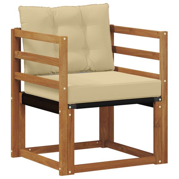 vidaXL Sofa na zewnątrz Drewno akacji i tekstylen Naturalny