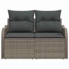 vidaXL Sofa Ogrodowa z poduszką Szary 121 x 62 x 69cm polirattan
