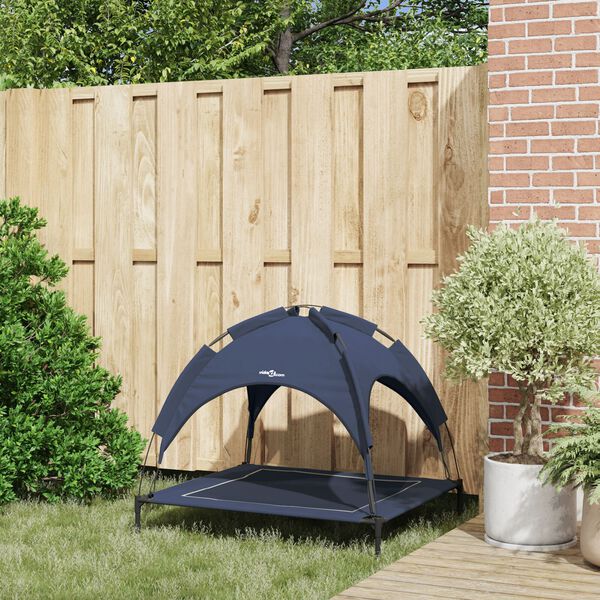 vidaXL Legowisko dla psa Granatowy 90 x 81 x 80,5 cm Stal