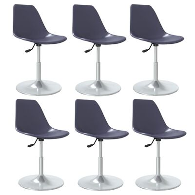 vidaXL Obrotowe krzesła stołowe, 6 szt., liliowe, PP