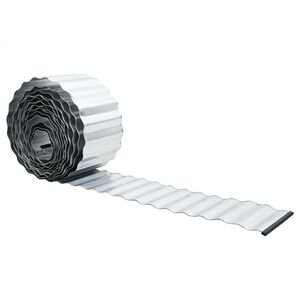 vidaxl Krawężnik do trawnika 5 m x 30 cm Stal ocynkowana srebrny