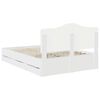 vidaXL Ramka ł&oacute;żka z szufladą Biały 160 x 200 cm Drewno inżynieryjne