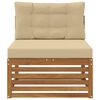 vidaXL Sofa środkowa na zewnątrz Lite Drewno Akacji Naturalny