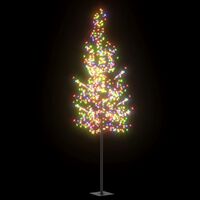 vidaXL Drzewko świąteczne, 600 kolorowych LED, kwiat wiśni, 300 cm
