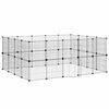 vidaXL Klatka dla zwierząt z bramką, 36 paneli, czarna, 175x140x70 cm, stal