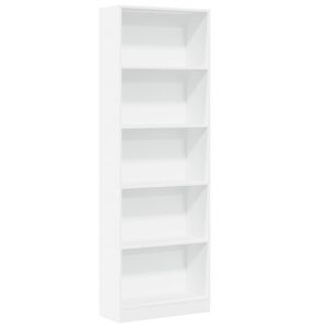 vidaXL Regał na książki biały 60x24x176 cm Drewno konstrukcyjne