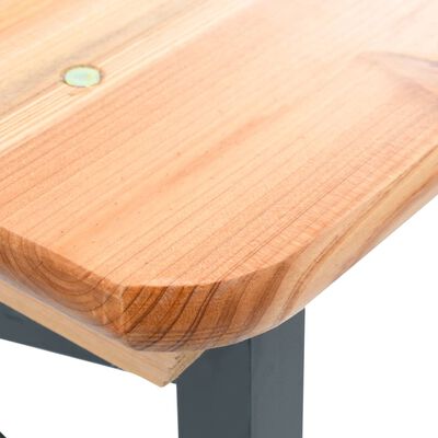 vidaXL Składany stół biesiadny z 2 ławkami, 118 cm, drewno jodłowe