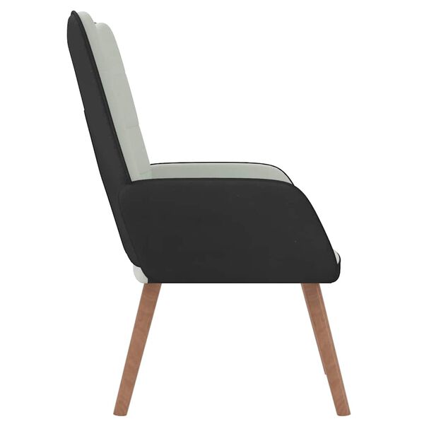 vidaXL Fotel, jasnoszary, obity aksamitem i PVC