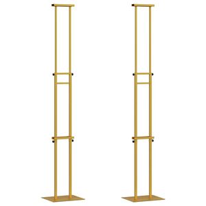 vidaXL Stoiska na targi 2 szt. złoty 30 x 23,5 x 210 cm Stal