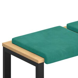 vidaXL Poduszka na ławkę 2 szt. Welur Turkusowy Głębokość 35 cm