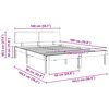 vidaXL Ramka ł&oacute;żka Woskowy Brąz 140 x 190 cm Lite drewno sosnowe