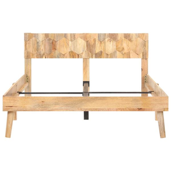 vidaXL Rama łóżka, lite drewno mango, 120 x 200 cm