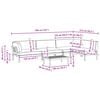vidaXL Zestaw Sof z poduszką Gładki 5 pcs Kremowy Lite Drewno Akacji