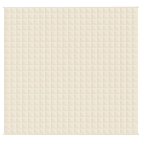 vidaXL Koc obciążeniowy, kremowy, 220x240 cm, 11 kg, tkanina