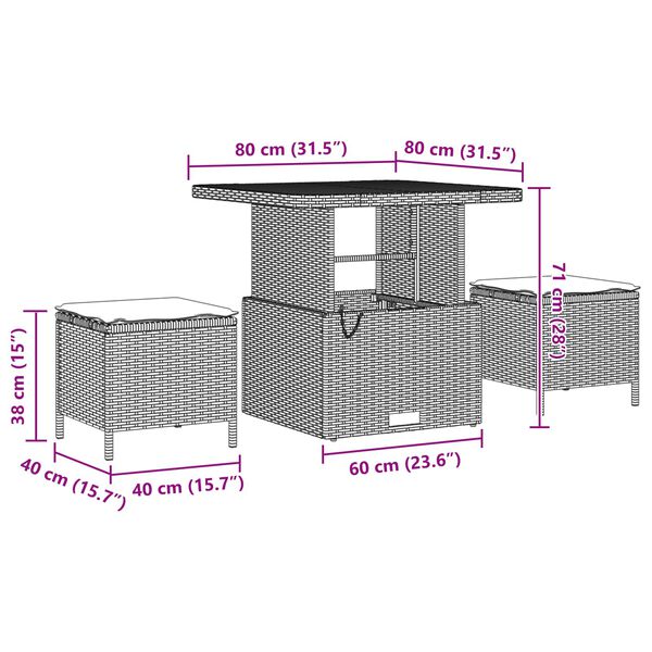 vidaXL Zestaw Sof na Ogr&oacute;d z przechowywaniem 11 pcs Czarny Polirattan