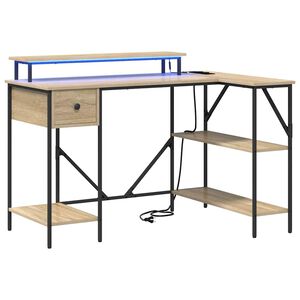vidaXL Biurko Dąb Sonoma 120 x 79 x 86,5 cm Drewno inżynieryjne