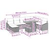 vidaXL Zestaw Sof na Ogr&oacute;d z poduszką 9 pcs Szary polirattan
