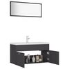 vidaXL Zestaw mebli łazienkowych, szary, płyta wiórowa