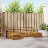 vidaXL Zestawy sof 6 pcs Naturalny Lite Drewno Akacji