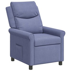 vidaXL Fotel z funkcją relaksu Niebieski dżins 69 x 93 x 102 cm